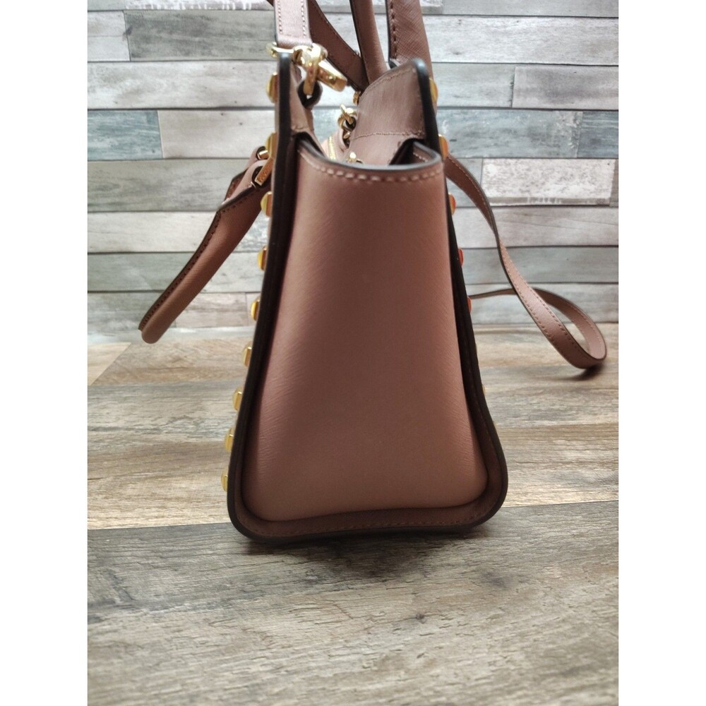 MICHAEL Michael Kors Selma Stud Medium Top Zip Leather Satchel Handbag Luggage - Picture 3 of 16